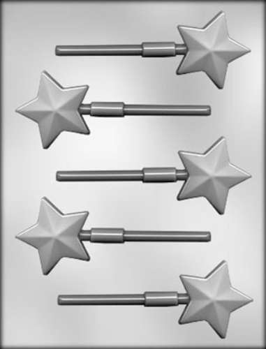 Fancy Stars Lollipop Chocolate Mould - Click Image to Close
